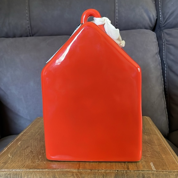 🌎 Rae Dunn “OCCUPIED” Bird House Orange With White Lettering VHTF - Picture 3 of 6